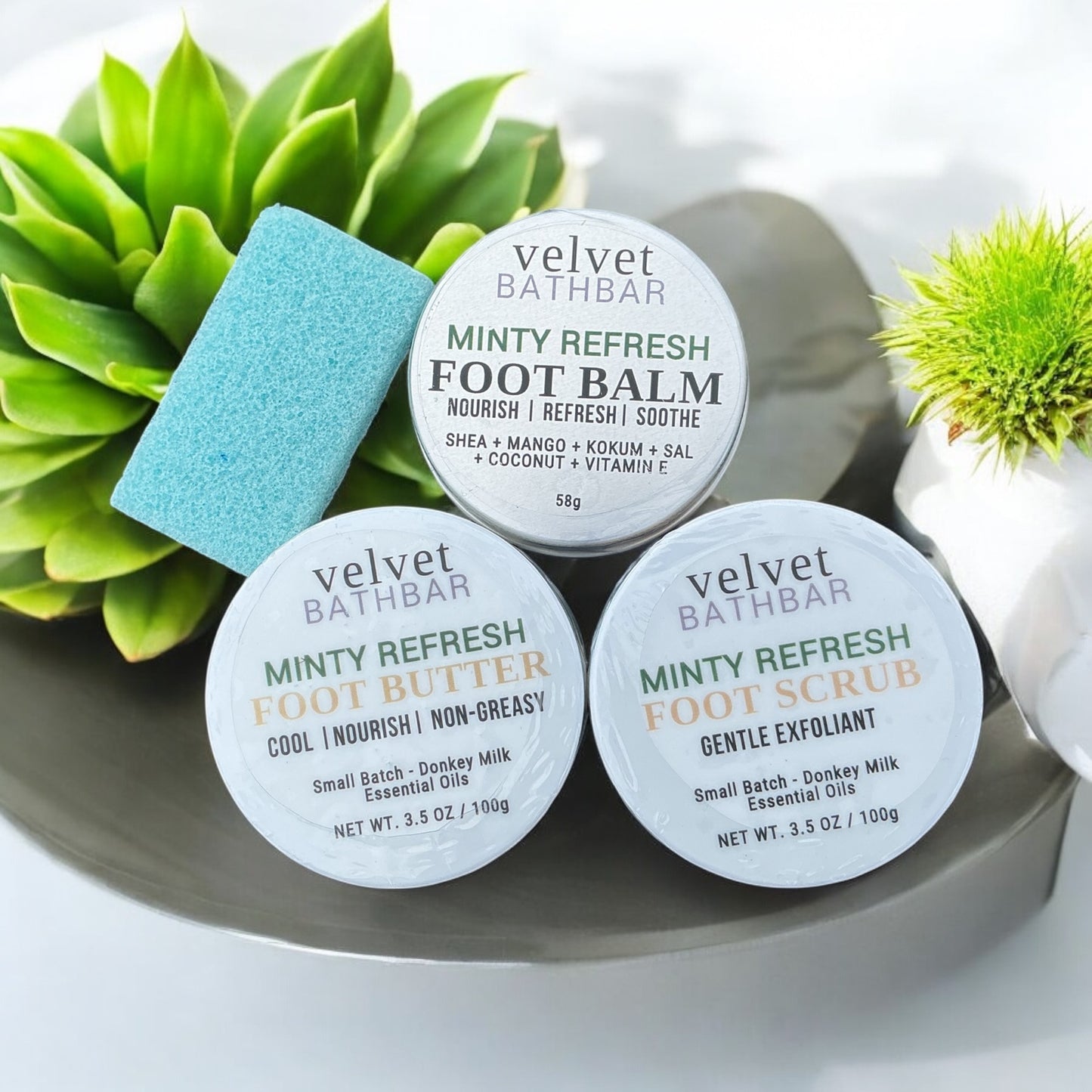 Velvet Steps: Foot Care Trio with Pumice